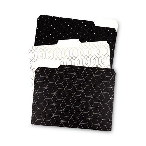 Fashion File Folders, 1/3-Cut Tabs: Assorted, Letter Size, Assorted Colors, 24/Box. Picture 2