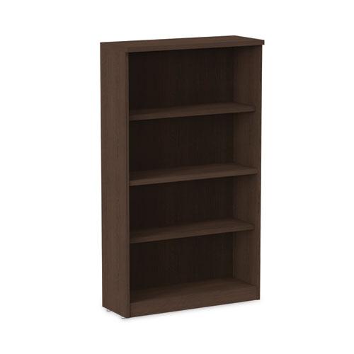Alera Valencia Series Bookcase, Four-Shelf, 31.75w x 14d x 54.88h, Espresso. Picture 1
