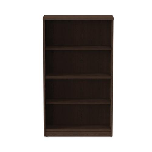 Alera Valencia Series Bookcase, Four-Shelf, 31.75w x 14d x 54.88h, Espresso. Picture 7