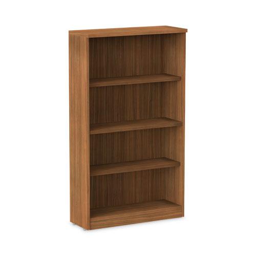 Alera Valencia Series Bookcase, Four-Shelf, 31.75w x 14d x 54.88h, Modern Walnut. Picture 1