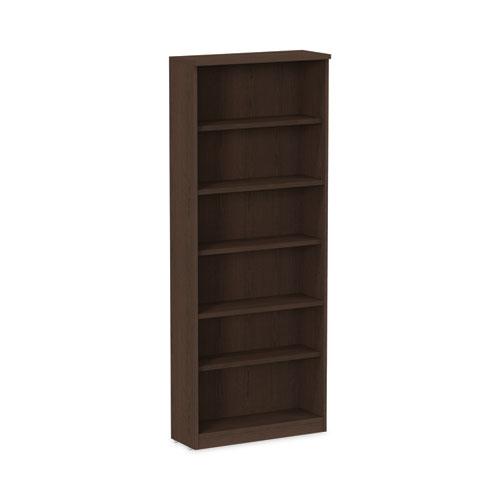 Alera Valencia Series Bookcase, Six-Shelf, 31.75w x 14d x 80.25h, Espresso. Picture 1