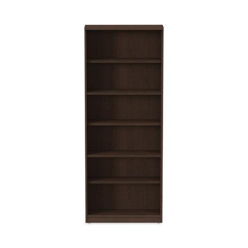Alera Valencia Series Bookcase, Six-Shelf, 31.75w x 14d x 80.25h, Espresso. Picture 7