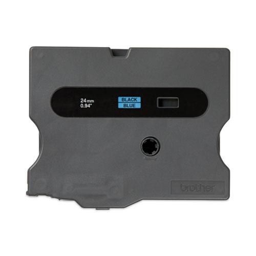 TX Tape Cartridge for PT-8000, PT-PC, PT-30/35, 1" x 50 ft, Black on Blue. Picture 1