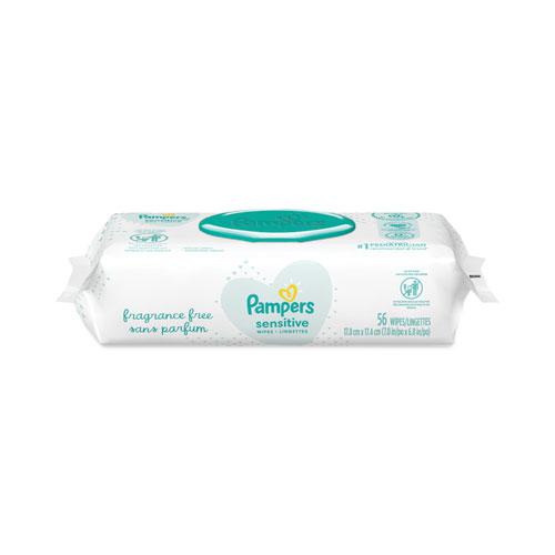 Sensitive Baby Wipes, 1-Ply, 6.8 x 7, Unscented, White, 56/Pack, 8 Packs/Carton. Picture 5
