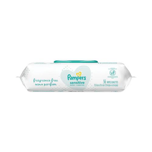 Sensitive Baby Wipes, 1-Ply, 6.8 x 7, Unscented, White, 56/Pack, 8 Packs/Carton. Picture 1