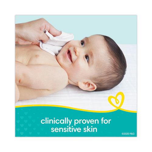 Sensitive Baby Wipes, 1-Ply, 6.8 x 7, Unscented, White, 56/Pack, 8 Packs/Carton. Picture 10