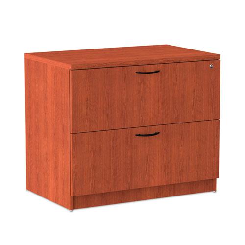 Alera Valencia Series Lateral File, 2 Legal/Letter-Size File Drawers, Medium Cherry, 34" x 22.75" x 29.5". Picture 2