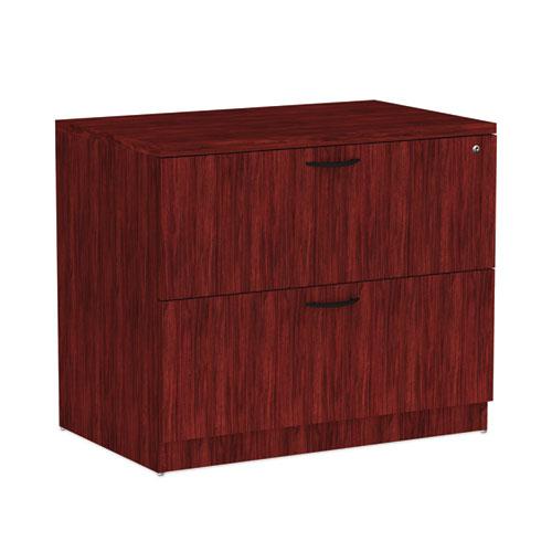Alera Valencia Series Lateral File, 2 Legal/Letter-Size File Drawers, Mahogany, 34" x 22.75" x 29.5". Picture 2