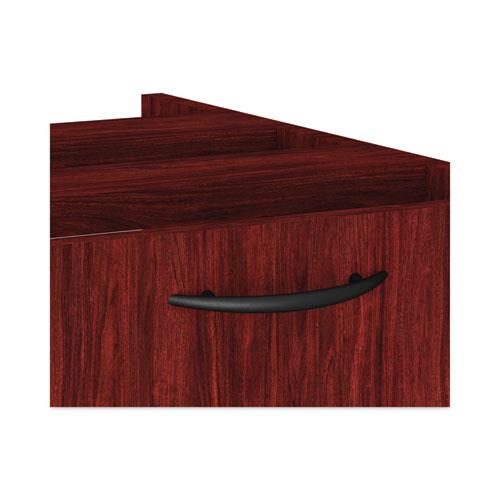 Alera Valencia Series Full Pedestal File, Left or Right, 2 Legal/Letter-Size File Drawers, Mahogany, 15.63" x 20.5" x 28.5". Picture 5