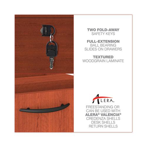 Alera Valencia Series Hanging Pedestal File, Left/Right, 2-Drawer: Box/File, Legal/Letter, Cherry, 15.63 x 20.5 x 19.25. Picture 8