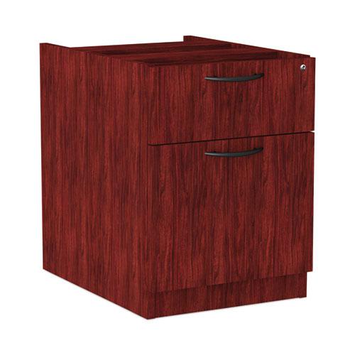 Alera Valencia Series Hanging Pedestal File, Left/Right, 2-Drawers: Box/File, Legal/Letter, Mahogany, 15.63" x 20.5" x 19.25". Picture 2