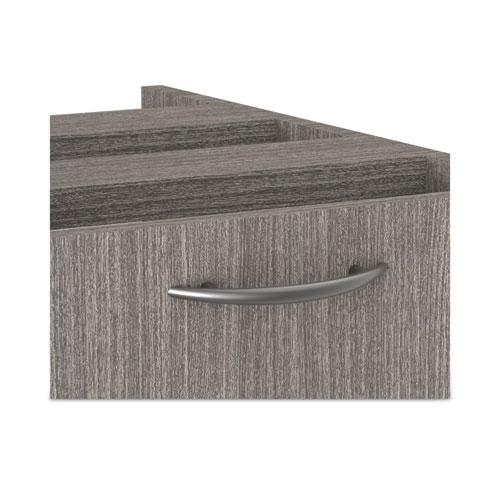 Alera Valencia Series Full Pedestal File, Left or Right, 2 Legal/Letter-Size File Drawers, Gray, 15.63" x 20.5" x 28.5". Picture 4