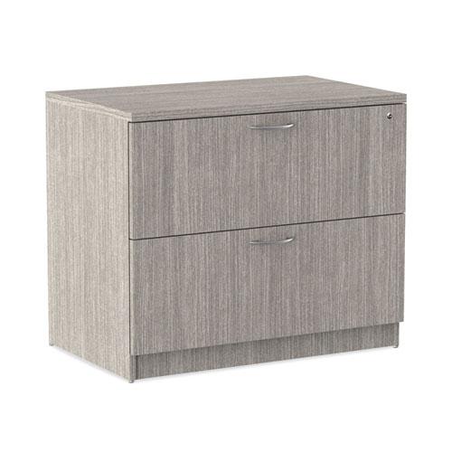 Alera Valencia Series Lateral File, 2 Legal/Letter-Size File Drawers, Gray, 34" x 22.75" x 29.5". Picture 8