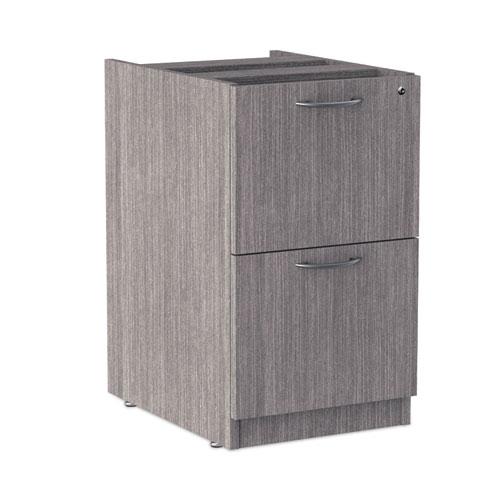 Alera Valencia Series Full Pedestal File, Left or Right, 2 Legal/Letter-Size File Drawers, Gray, 15.63" x 20.5" x 28.5". Picture 8