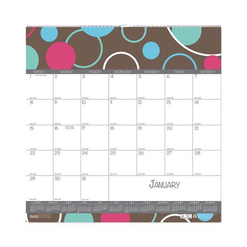 Recycled Bubbleluxe Wall Calendar, Bubbleluxe Artwork, 12 x 12, White/Multicolor Sheets, 12-Month (Jan to Dec): 2022. Picture 1
