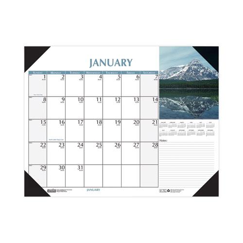 Earthscapes Scenic Desk Pad Calendar, Scenic Photos, 18.5 x 13, White Sheets, Black Binding/Corners,12-Month (Jan-Dec): 2024. Picture 1