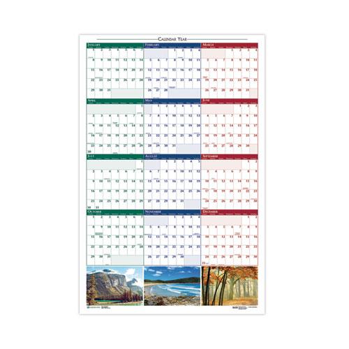 Earthscapes Recycled Reversible/Erasable Yearly Wall Calendar, Nature Photos, 18 x 24, White Sheets, 12-Month (Jan-Dec): 2022. The main picture.