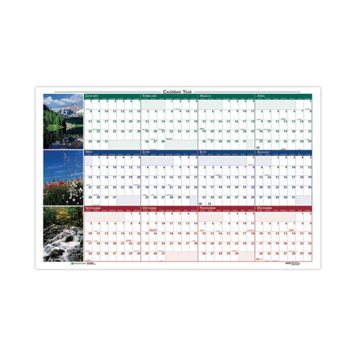 Earthscapes Recycled Reversible/Erasable Yearly Wall Calendar, Nature Photos, 18 x 24, White Sheets, 12-Month (Jan-Dec): 2022. Picture 2