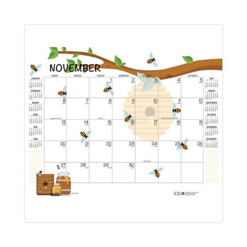 Academic Year Recycled Honeycomb Desk Pad Calendar, 22 x 17, White/Multicolor Sheets, 12-Month (Aug to July): 2024 to 2025. Picture 2