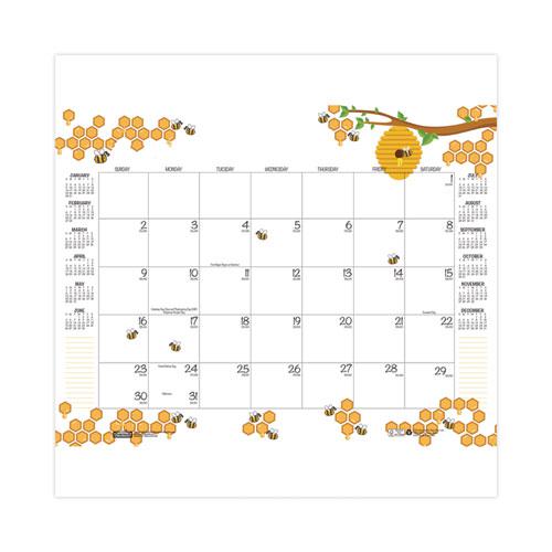 Academic Year Recycled Honeycomb Desk Pad Calendar, 22 x 17, White/Multicolor Sheets, 12-Month (Aug to July): 2024 to 2025. Picture 4