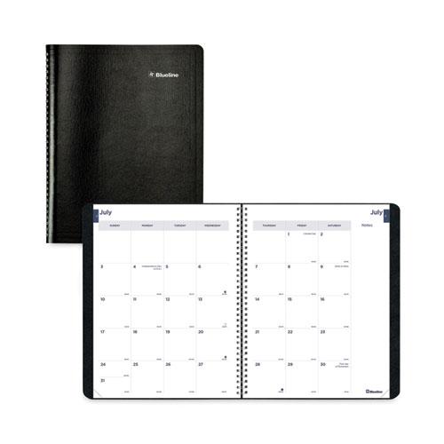 Academic Monthly Planner, 11 x 8.5, Black Cover, 14-Month (July to Aug): 2023 to 2024. Picture 1