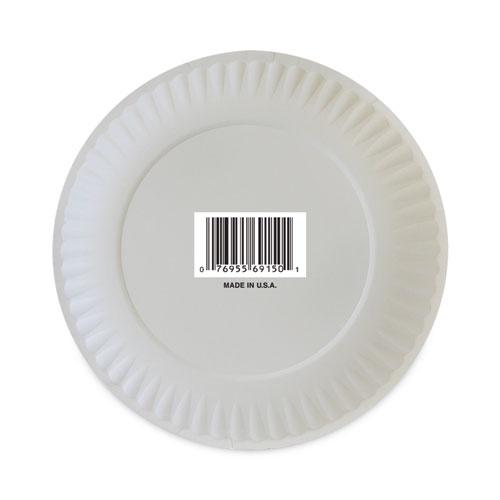 Coated Paper Plates, 6" dia, White, 100/Pack, 12 Packs/Carton. Picture 4