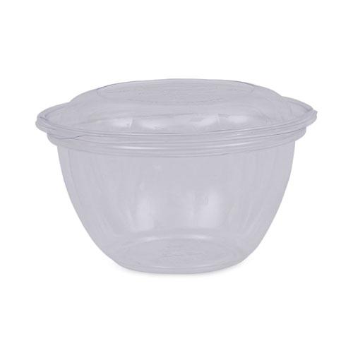 Renewable and Compostable Containers, 18 oz, 5.5" Diameter x 2.3"h, Clear, 150/Carton. The main picture.