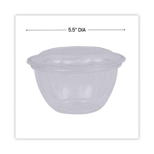 Renewable and Compostable Containers, 18 oz, 5.5" Diameter x 2.3"h, Clear, 150/Carton. Picture 3