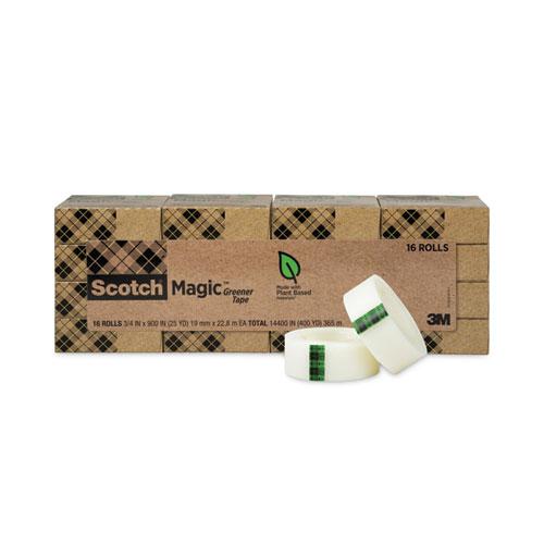 Magic Greener Tape, 1" Core, 0.75" x 75 ft, Clear, 16/Pack. Picture 1