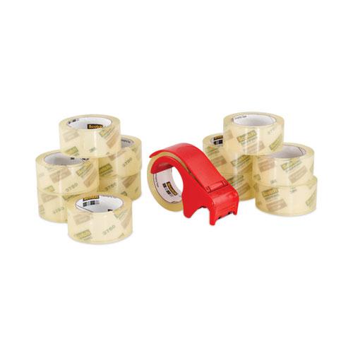 3750 Commercial Grade Packaging Tape with DP300 Dispenser, 3" Core, 1.88" x 54.6 yds, Clear, 12/Pack. Picture 4