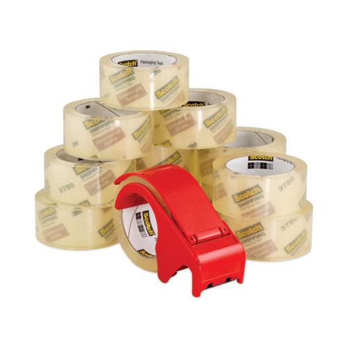 3750 Commercial Grade Packaging Tape with DP300 Dispenser, 3" Core, 1.88" x 54.6 yds, Clear, 12/Pack. Picture 5