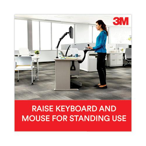 Sit/Stand Easy Adjust Keyboard Tray, Standard Platform, 25.5w x 12d, Black. Picture 6