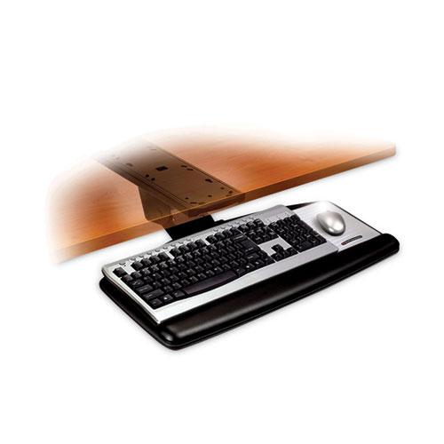 Sit/Stand Easy Adjust Keyboard Tray, Standard Platform, 25.5w x 12d, Black. Picture 9
