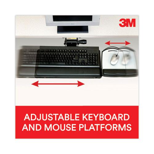 Sit/Stand Easy Adjust Keyboard Tray, Highly Adjustable Platform,, Black. Picture 7
