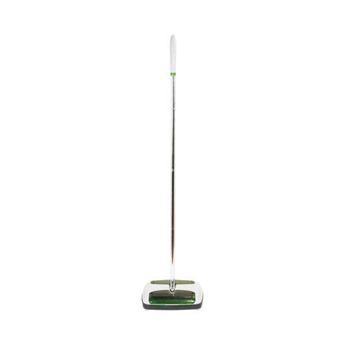 Quick Floor Sweeper, 42" Aluminum Handle, White/Gray/Green. Picture 3