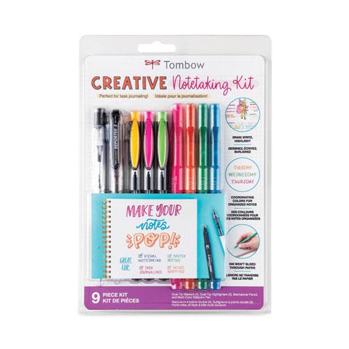 Creative Notetaking Kit, 0.7mm Ballpoint Pen, 0.5mm HB Pencil, (4) Bullet/Chisel Tip Markers,(3) Chisel/Fine Tip Highlighters. Picture 1