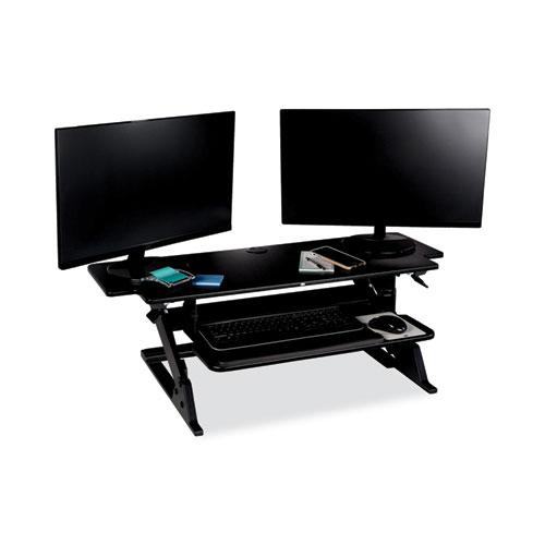 Precision Standing Desk, 42" x 23.2" x 6.2" to 20", Black. Picture 4