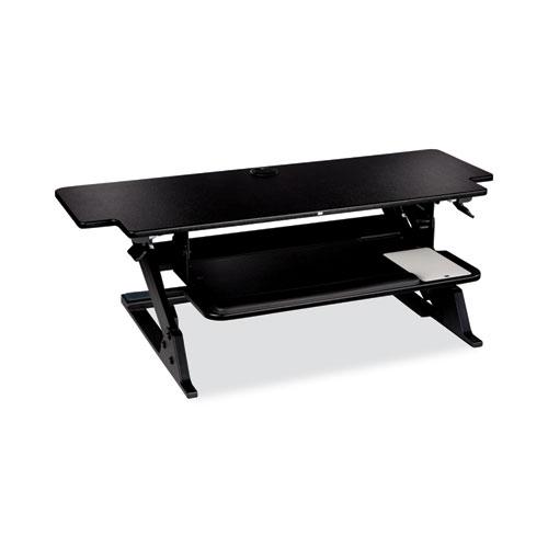 Precision Standing Desk, 42" x 23.2" x 6.2" to 20", Black. Picture 6
