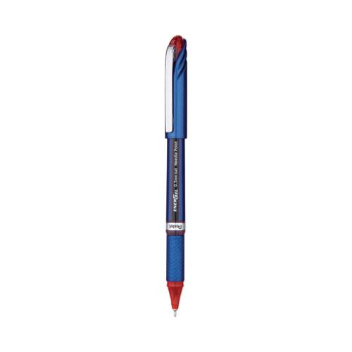 EnerGel NV Gel Pen, Stick, Fine 0.5 mm Needle Tip, Red Ink, Blue/Red Barrel, Dozen. Picture 1