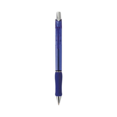 R.S.V.P. Super RT Ballpoint Pen, Retractable, Medium 0.7 mm, Blue Ink, Translucent Blue/Blue Barrel, Dozen. Picture 1