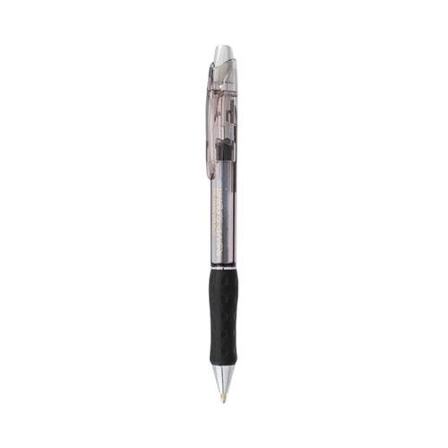 R.S.V.P. Super RT Ballpoint Pen, Retractable, Medium 1 mm, Black Ink, Clear/Black Barrel, Dozen. Picture 1