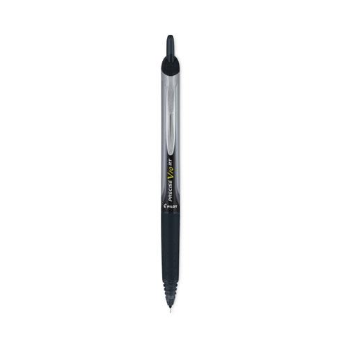 Precise V10RT Roller Ball Pen, Retractable, Bold 1 mm, Black Ink, Black Barrel, Dozen. Picture 1