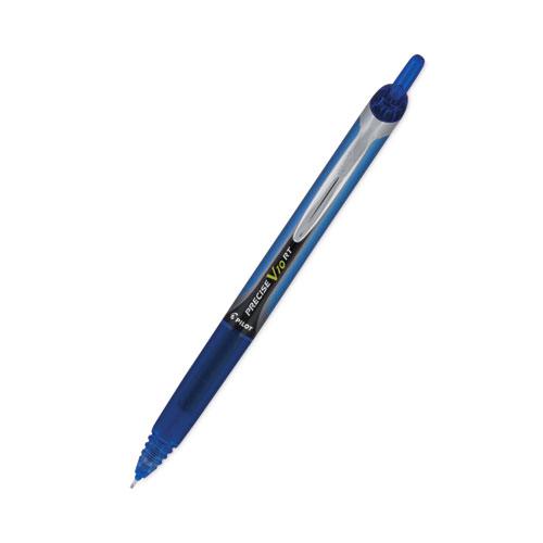 Precise V10RT Roller Ball Pen, Retractable, Bold 1 mm, Blue Ink, Blue Barrel, Dozen. Picture 4