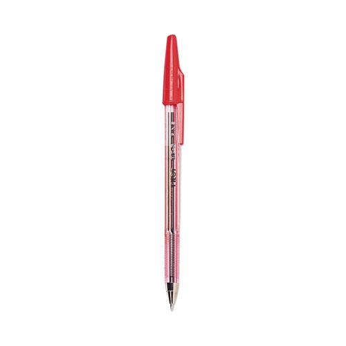 Better Ballpoint Pen, Stick, Fine 0.7 mm, Red Ink, Translucent Red Barrel, Dozen. Picture 1
