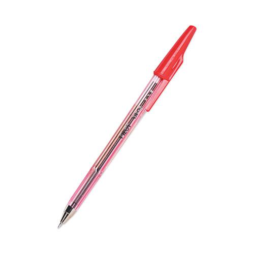 Better Ballpoint Pen, Stick, Fine 0.7 mm, Red Ink, Translucent Red Barrel, Dozen. Picture 3