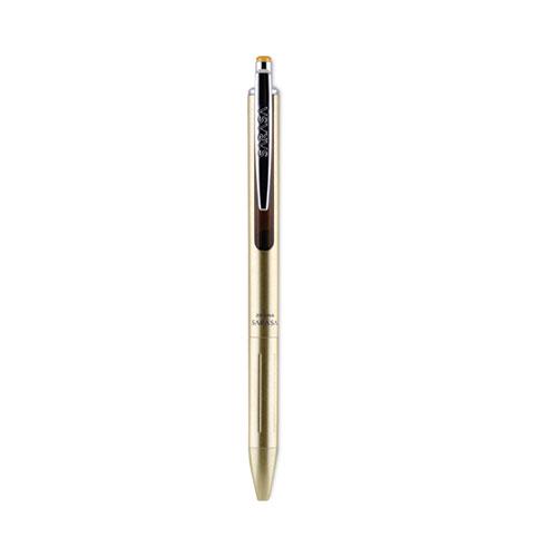 Sarasa Grand Gel Pen, Retractable, Fine 0.7 mm, Black Ink, Gold/Translucent Black Barrel. Picture 1