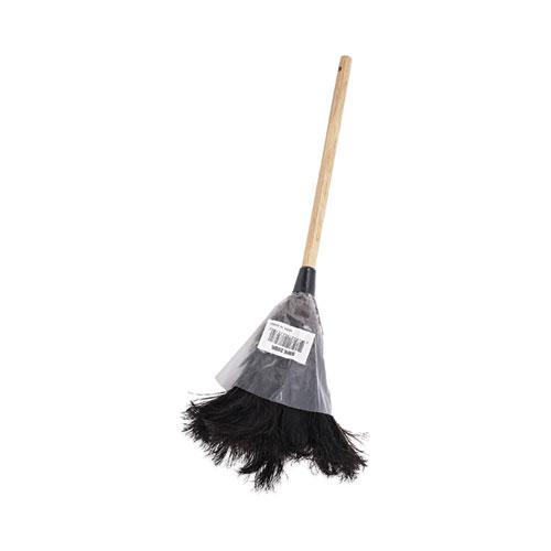 Professional Ostrich Feather Duster, 10" Handle. Picture 7