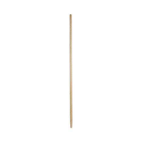 Tapered End Broom Handle, Lacquered Pine, 1.13" dia x 60", Natural. Picture 1