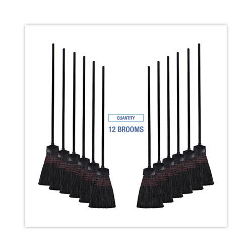Maid Broom, Plastic Bristles, 54" Overall Length, Dozen. Picture 6