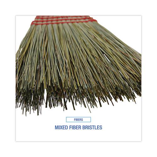 Mixed Fiber Maid Broom, Mixed Fiber Bristles, 55" Overall Length, Natural, 12/Carton. Picture 4